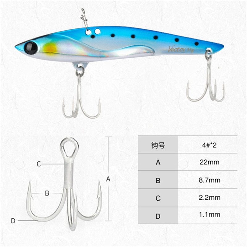 钓之屋金属vib路亚假饵远投35克30vlb海钓鲅翘嘴鲈鳜鱼vip鱼饵vrb - 图2
