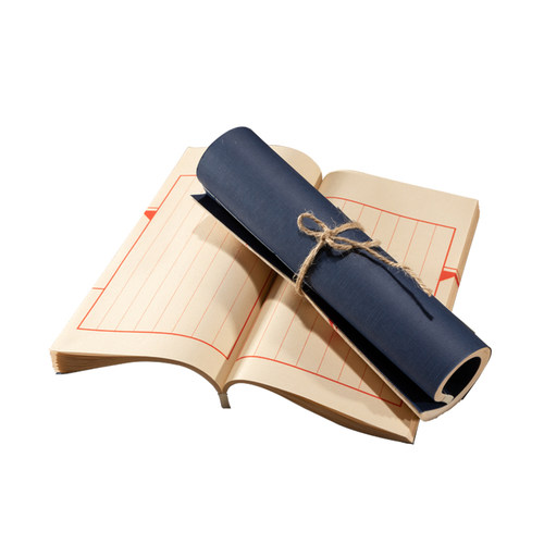 古代书卷古风线装本仿真书中国风装饰新款卷筒名著卷书房复古摆件 - 图0