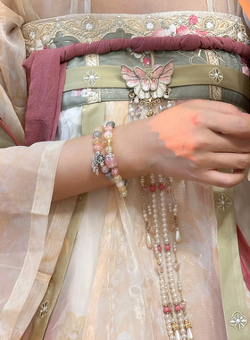 古风新中式手作串珠手链女士手串男小众设计情侣款手持2024年新款