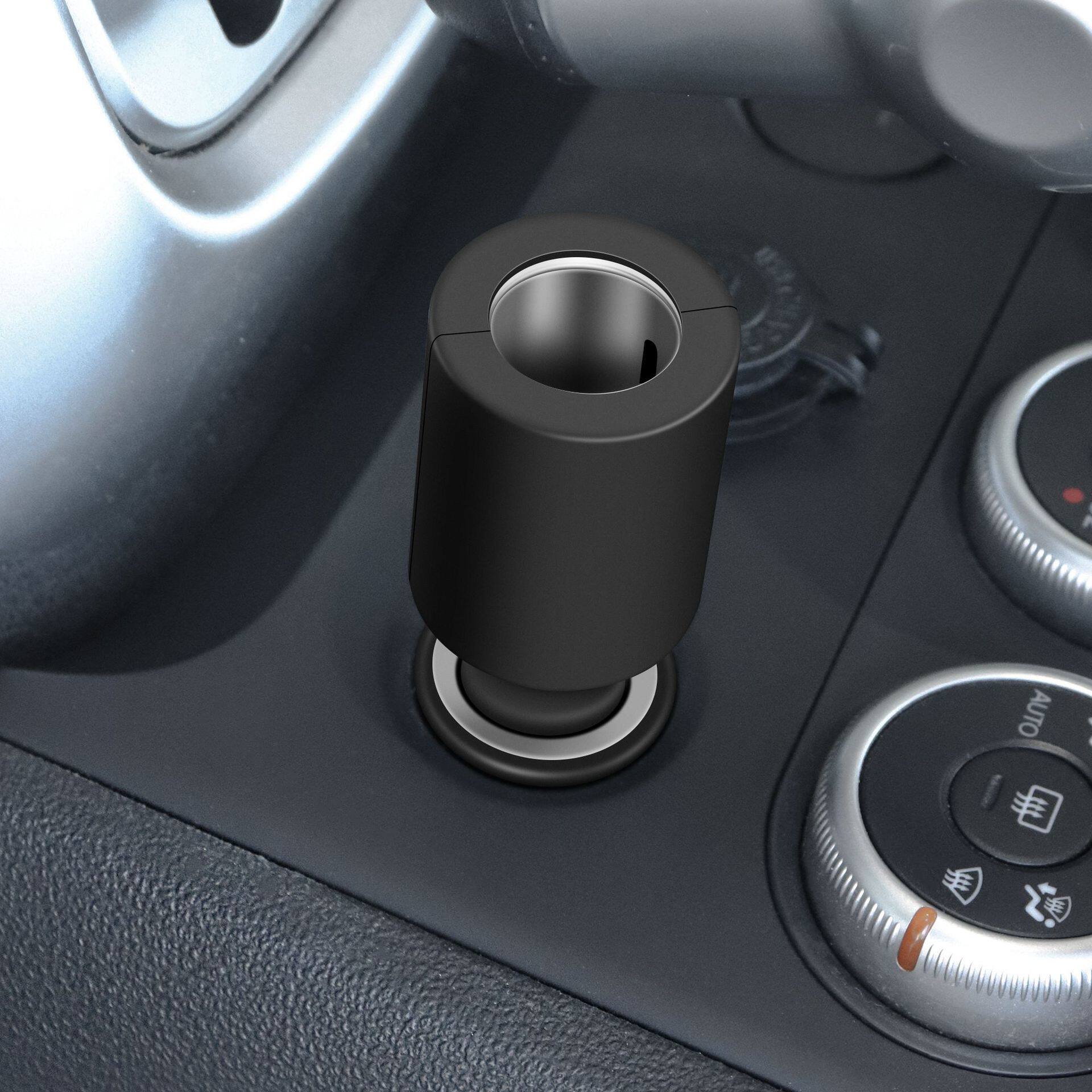 12v24v通用汽车载点烟器总成充电器电源插座底母座改装可点火取电