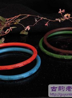 正宗老北京雕漆库存天然回纹手镯