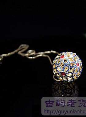 项链diy烧蓝银镀金盒子链