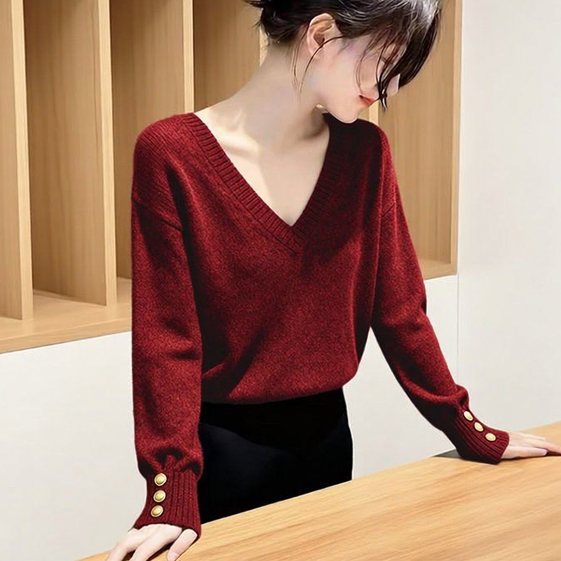 春季毛衣女内搭外穿爆款2026新款洋气打底衫女百搭显瘦V领针织衫,淘宝优惠券,粉丝福利购,淘宝优惠卷