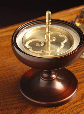 多彩琉璃香道套装黄铜博山炉