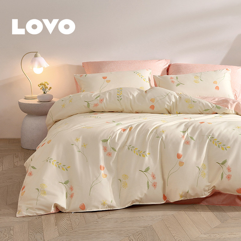 罗莱家纺LOVO乐蜗四件套全棉纯棉床上用品床单被套学生宿舍三件套