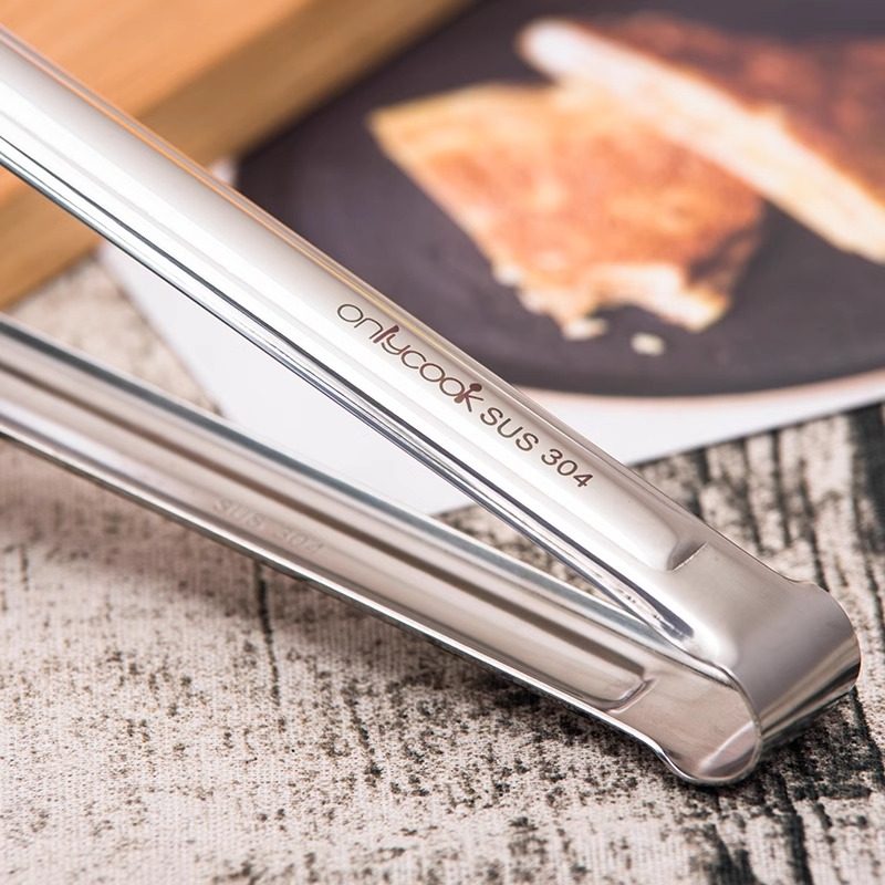 onlycook 304不锈钢食品夹厨房煎牛排专用夹子面包防烫烤肉烧烤夹,淘宝优惠券,粉丝福利购,淘宝优惠卷