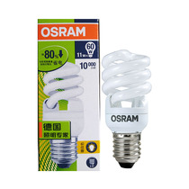 The Osram energy-saving lamp mini-spiral type 11W warm white