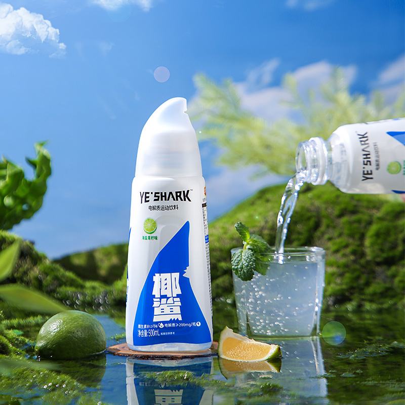 歡樂家電解質運動飲料椰鯊海鹽青檸口味500ml*12瓶椰子水_天貓超市_咖啡/麥片/沖飲