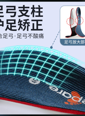 足印部落女性扁平足矫正支撑鞋垫