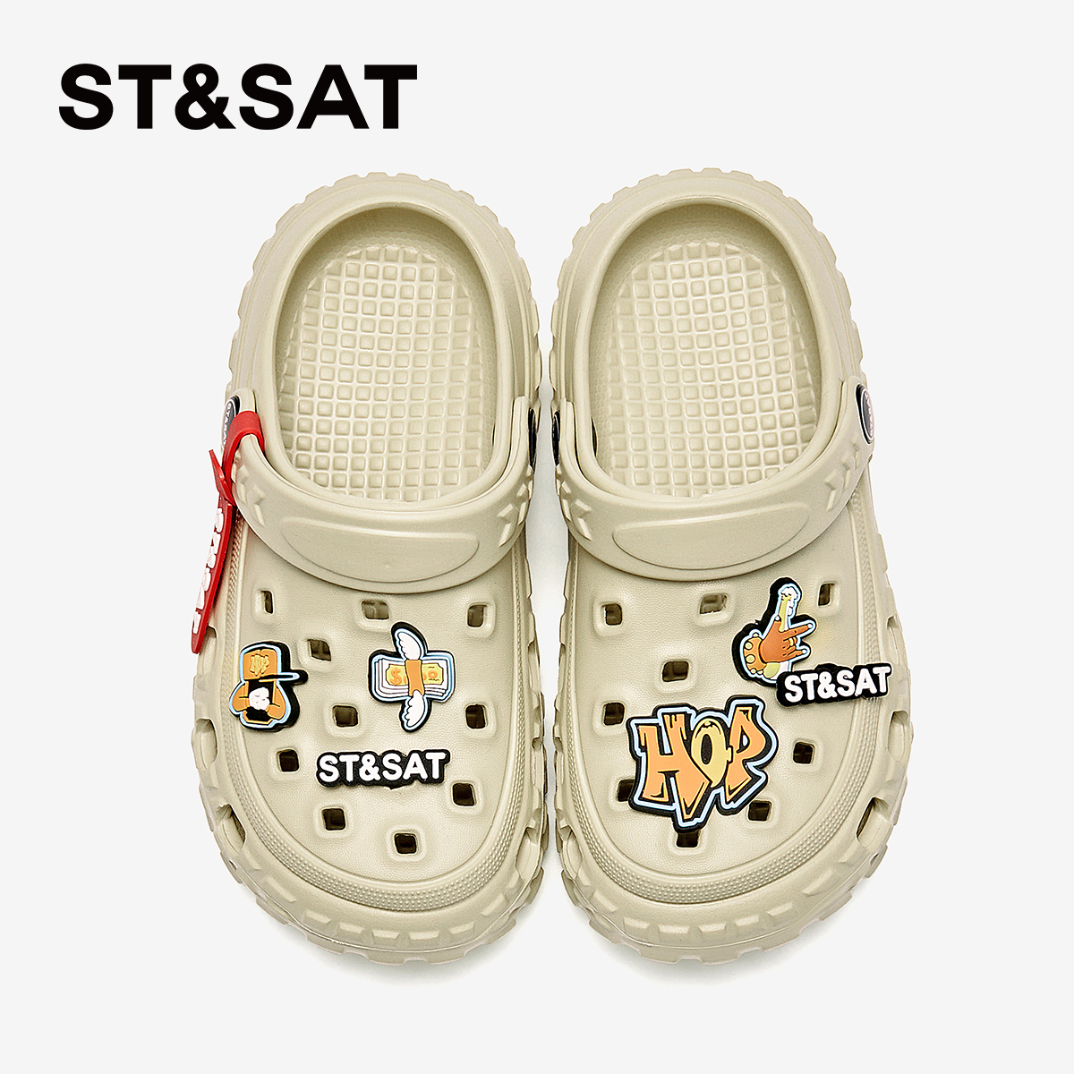 星期六童鞋儿童洞洞鞋2025夏季新款女童软底凉拖鞋男童透气凉鞋子 - 图0