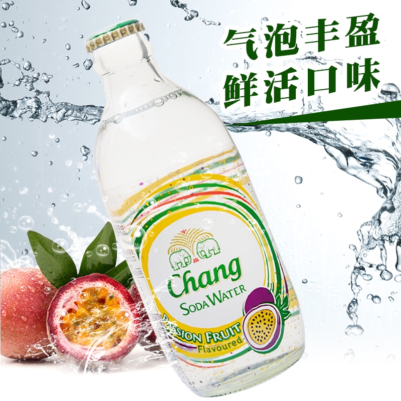 泰国进口chang苏打水泰象百香果气泡汽水饮料325ml*24瓶整箱囤货 - 图1