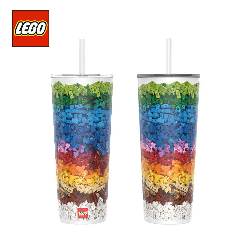 Lego乐高水杯创意缤纷吸管杯850ml 热品库 性价比省钱购