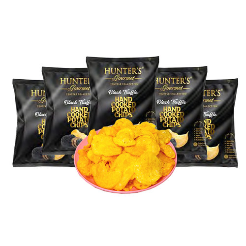 阿联酋HUNTER'S黑松露味薯片40g*5袋迪拜网红零食休闲小吃美食 - 图0