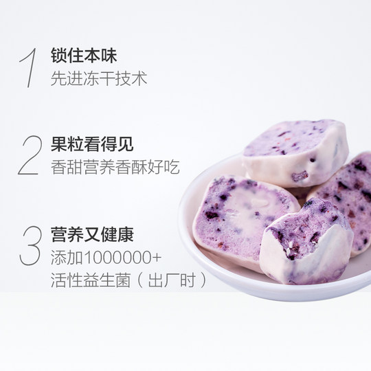 榙榙蓝莓味冻干酸奶果粒块益生菌水果干办公室网红休闲零食
