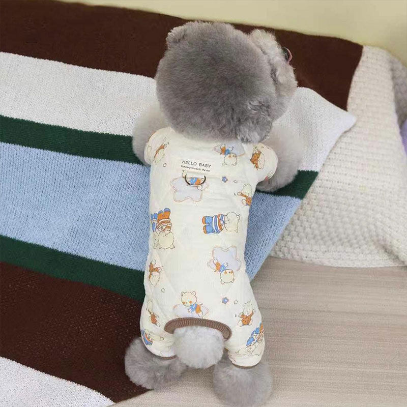 狗狗衣服秋冬季加厚保暖可爱满印棉纱四腿家居服防着凉宠物空调服,淘宝优惠券,粉丝福利购,淘宝优惠卷