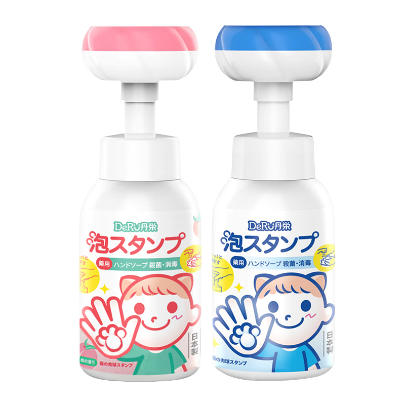 日本进口丹之荣洗手液儿童泡沫猫爪宝宝洗手液温和补充家用300ml-图0