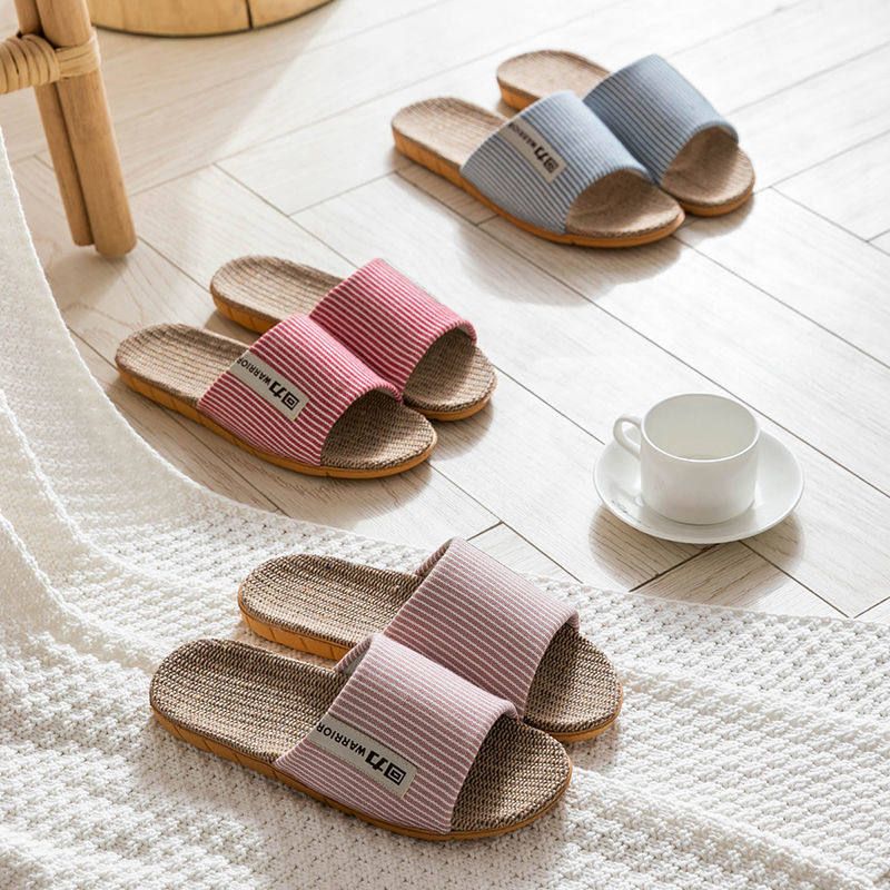 回力亚麻拖鞋情侣居家凉拖男夏季防滑透气吸汗静音,淘宝优惠券,粉丝福利购,淘宝优惠卷