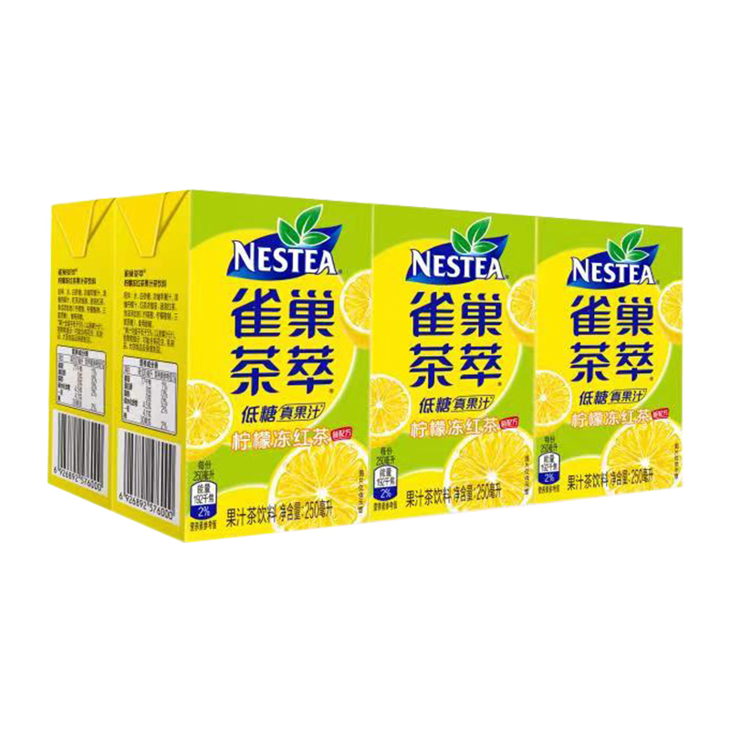 Nestle/雀巢茶萃柠檬冻红茶果汁茶饮料250ml*6包-图0