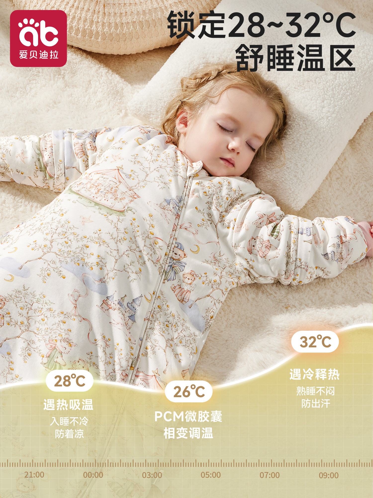 爱贝迪拉婴儿睡袋薄款幼儿宝宝秋冬新生儿童防踢被子神器四季通用,淘宝优惠券,粉丝福利购,淘宝优惠卷