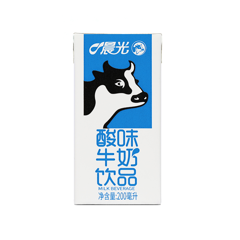 晨光牛奶酸味牛奶乳饮品200ml*12盒*2箱儿童常温早餐酸奶礼盒装