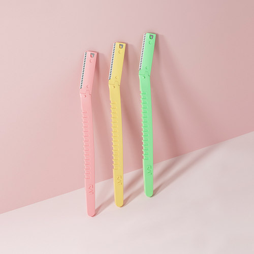 kai/贝印进口抗菌修眉刀敏感肌适用初学者刮眉刀安全修眉工具3把 - 图0