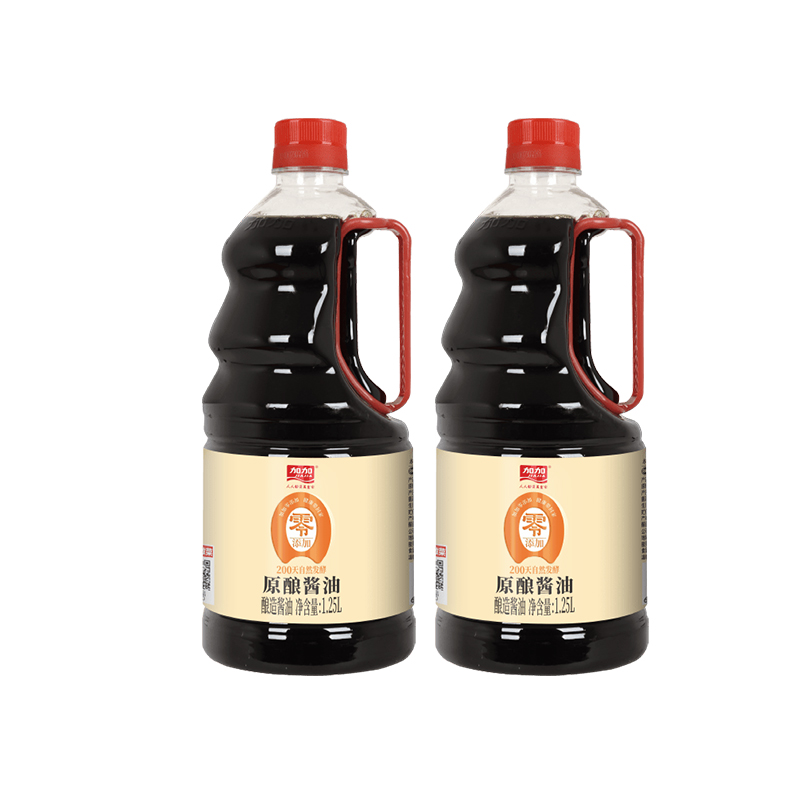 包邮加加原酿无碘盐酱油1.25L*2瓶家用0白砂糖0脂肪0添加生抽-图3