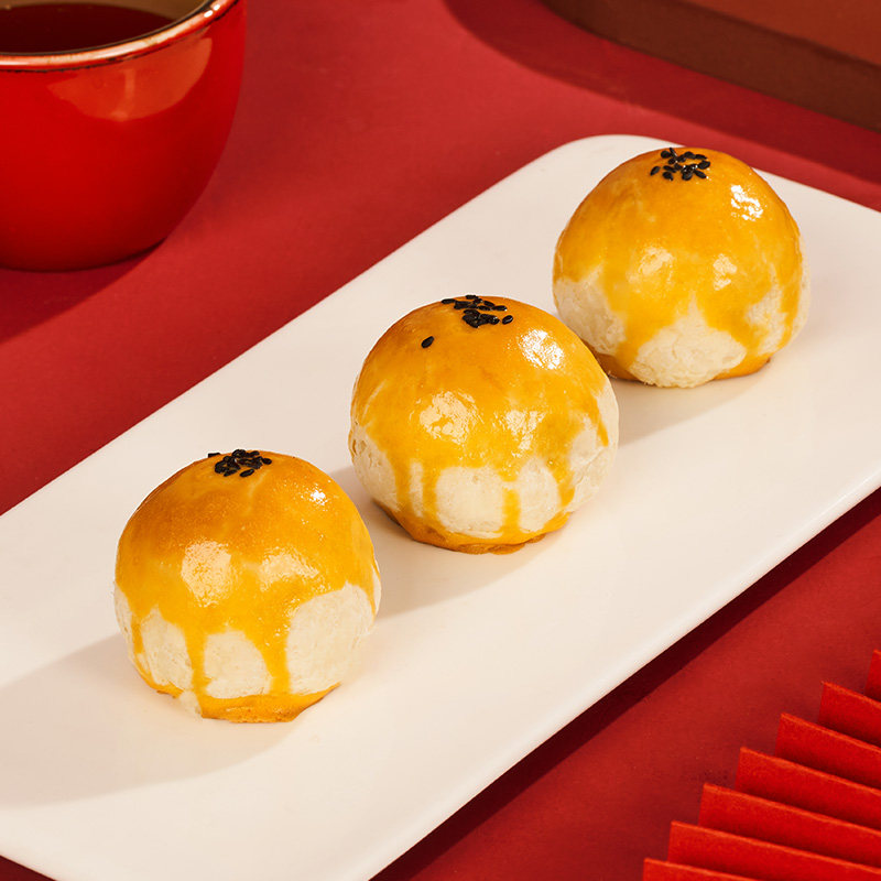 【现做现发】轩妈家红豆味55g蛋黄酥 天猫超市传统糕点