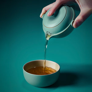 万仟堂快客杯一壶一杯办公室便携旅行茶具单人功夫水果茶具平安壶