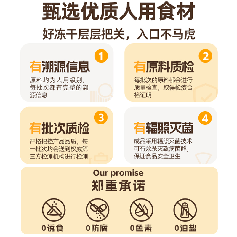 金故猫咪冻干零食营养增肥发腮洁齿鸭肉粒天然0添加全阶段通用60g - 图1