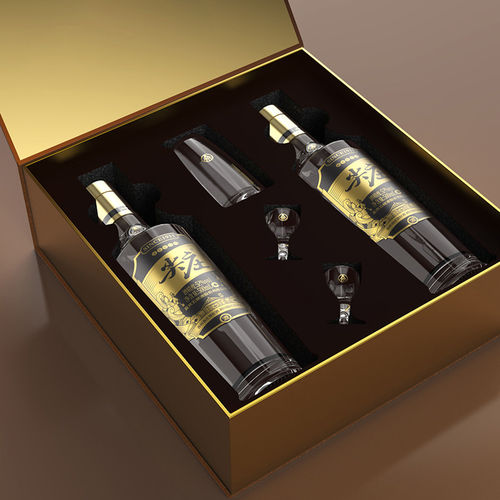 【天猫自营】五粮液股份尖庄高光52度浓香型白酒500ml*2瓶礼盒 - 图0