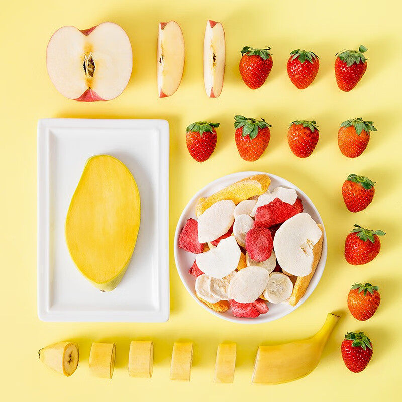 来伊份综合水果干25g*10袋芒果苹果香蕉草莓混合冻干果干休闲零食,淘宝优惠券,粉丝福利购,淘宝优惠卷