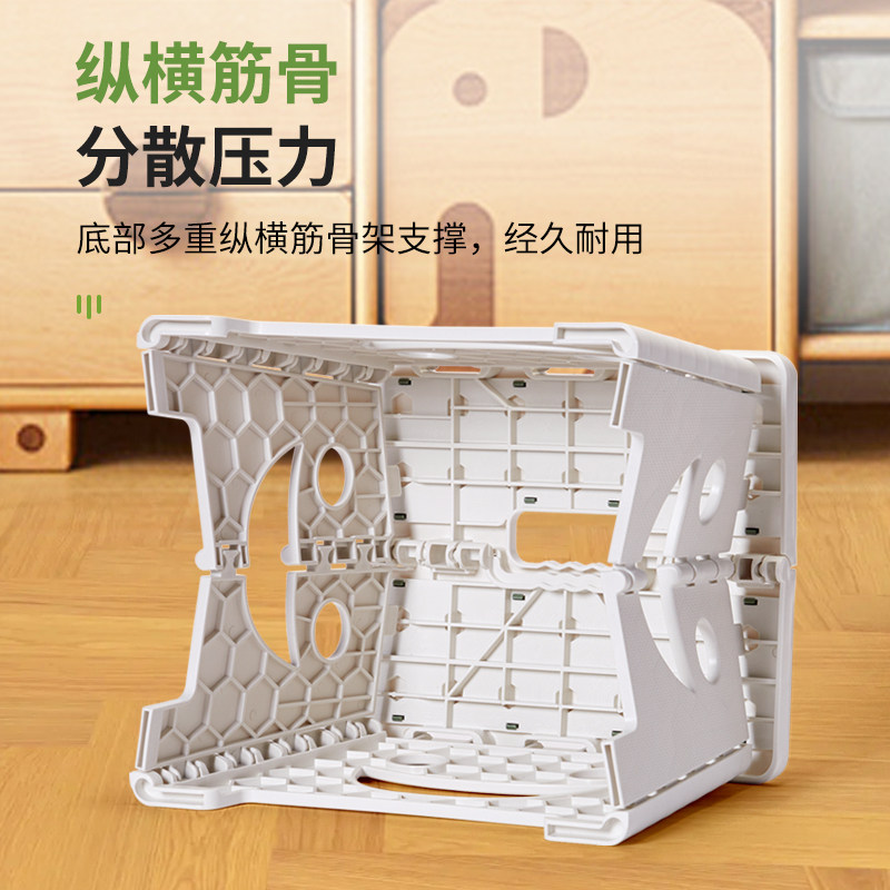 美宝琳加厚塑料折叠凳家用换鞋凳儿童矮凳便携式户外露营马扎板凳,淘宝优惠券,粉丝福利购,淘宝优惠卷