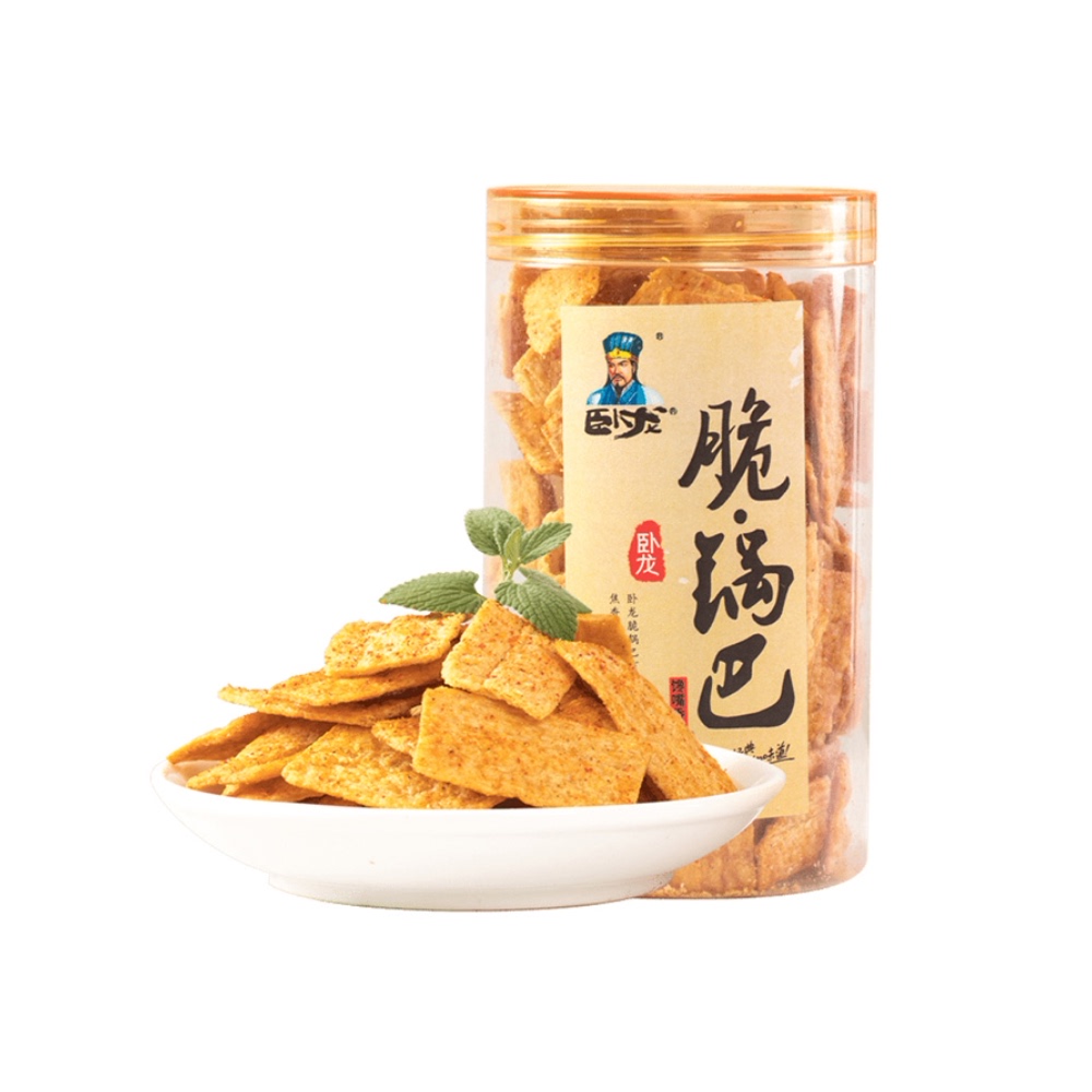 卧龙膨化食品脆锅巴160g*1罐香辣味襄阳特产小吃凑单零食办公室