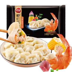 有2福袋！三全虾仁玉米水饺960g共60只