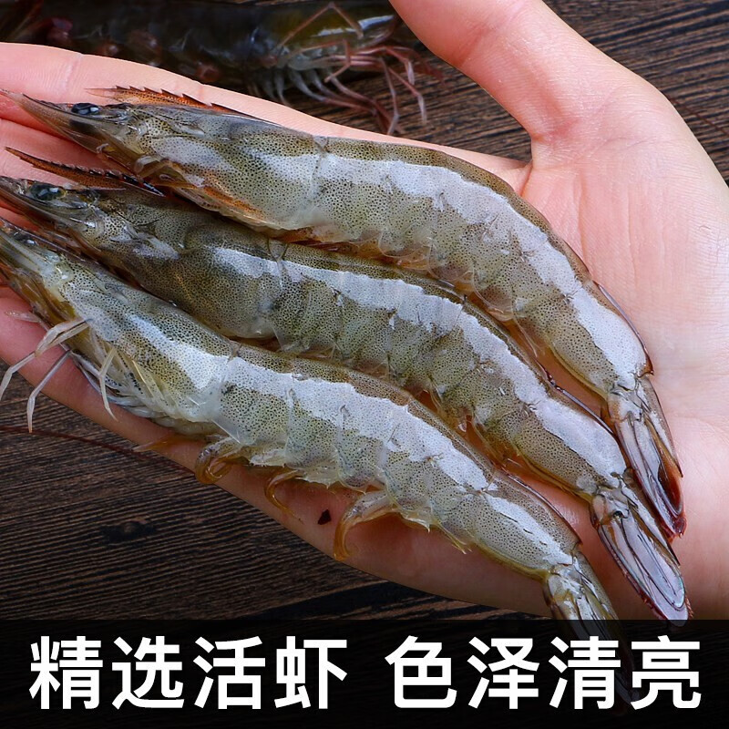 好拾味国产大虾500g/袋对虾白虾生鲜虾类基围虾冷冻虾(可剥虾仁)