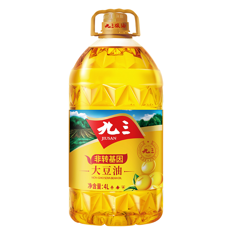 九三93非转基因一级大豆油色拉油4L*1桶家用桶装食用油 - 图1