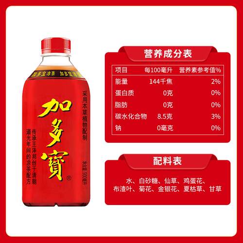 加多宝凉茶900ml*24瓶家庭囤货装 - 图3