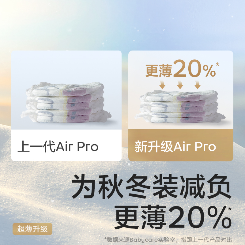 babycare拉拉裤Airpro极薄尺码任选婴儿超薄透气尿不湿非纸尿裤 - 图2