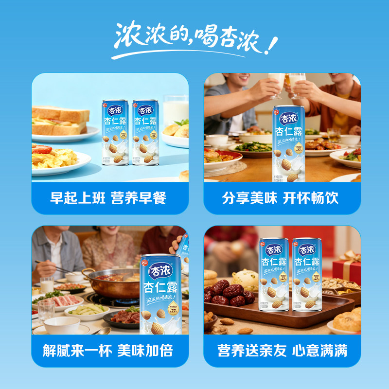 六个核桃养元植物蛋白饮料杏浓杏仁露240mL*12罐整箱 六个核桃养元植物蛋白饮料杏浓杏仁露240mL*12罐整箱