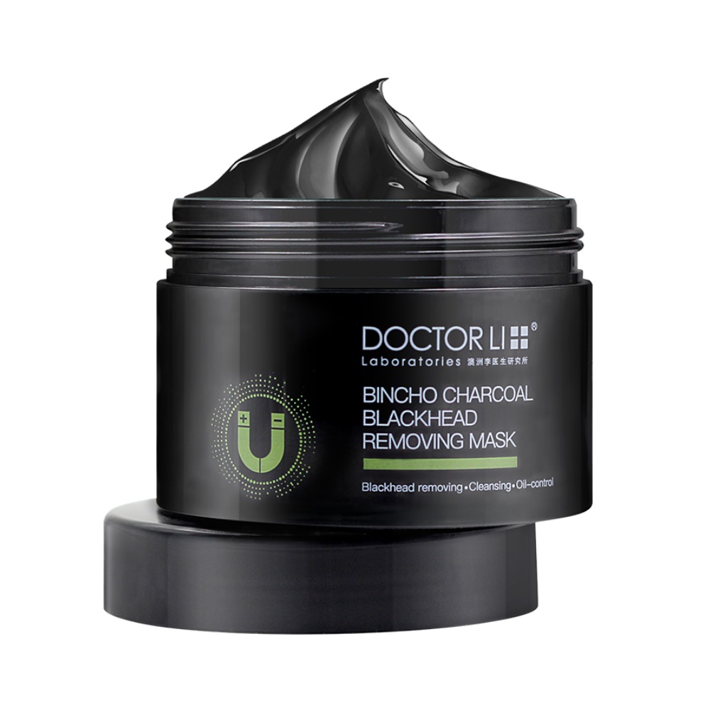 天猫超市包邮李医生备长炭毛孔清洁去黑头面膜闭口粉刺撕拉式面膜女男150g0