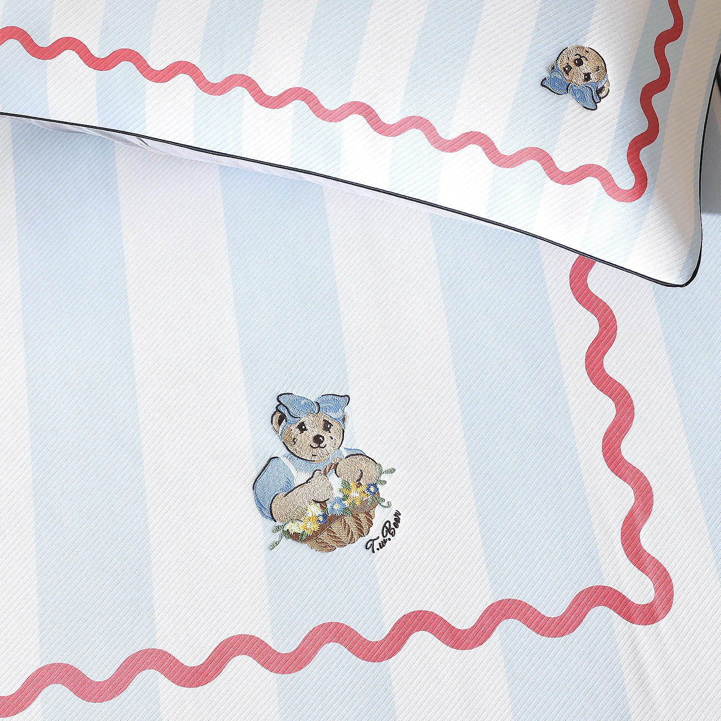 Teenie Weenie小熊凉感儿童冰丝凉席二三件套可机洗床笠款空调席,淘宝优惠券,粉丝福利购,淘宝优惠卷