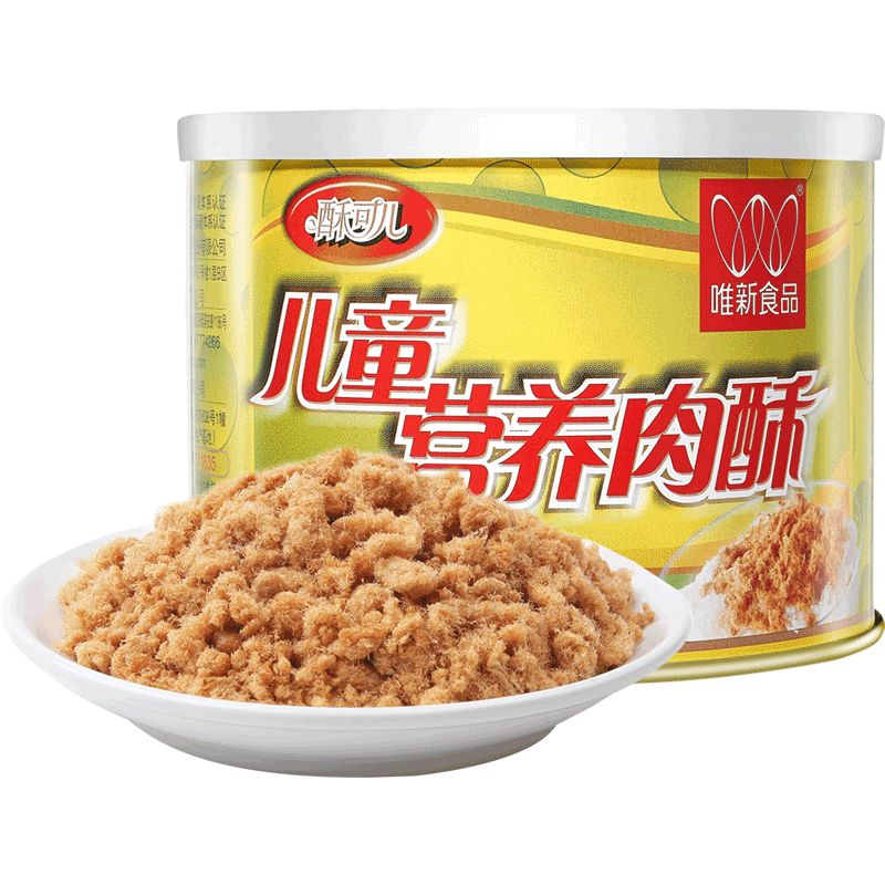 唯新儿童营养猪肉酥金枪鱼肉松115g*1罐原味零食