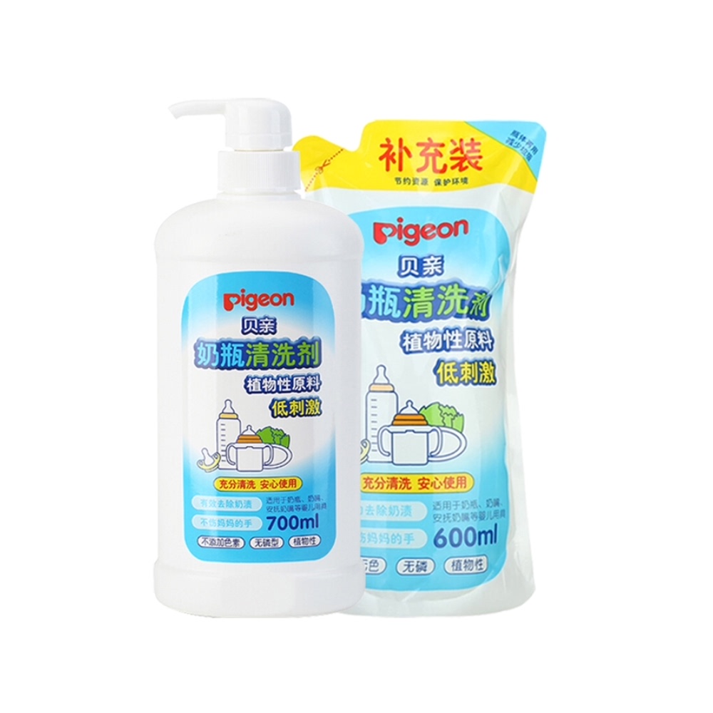 Pigeon贝亲婴儿奶瓶清洁剂宝宝专用果蔬清洗液1.3L餐具奶嘴清洁剂 - 图0