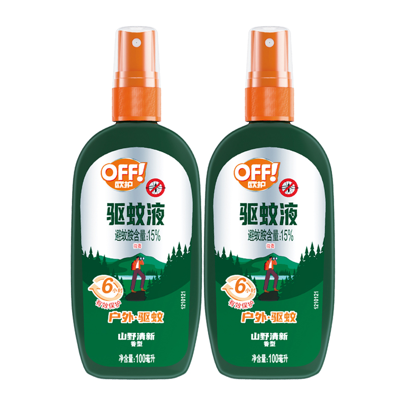 雷达欧护OFF户外驱蚊液100ml*2山野清新花露水野外驱蚊水6h防叮咬 - 图0