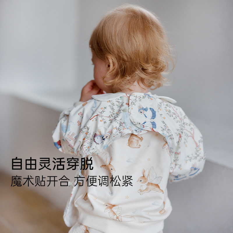 Oak Family婴儿围兜辅食防水罩衣吃饭男女儿童反穿衣oak宝宝罩衣,淘宝优惠券,粉丝福利购,淘宝优惠卷