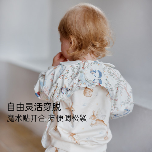 Oak Family婴儿围兜辅食防水罩衣吃饭男女儿童反穿衣oak宝宝罩衣 - 图3