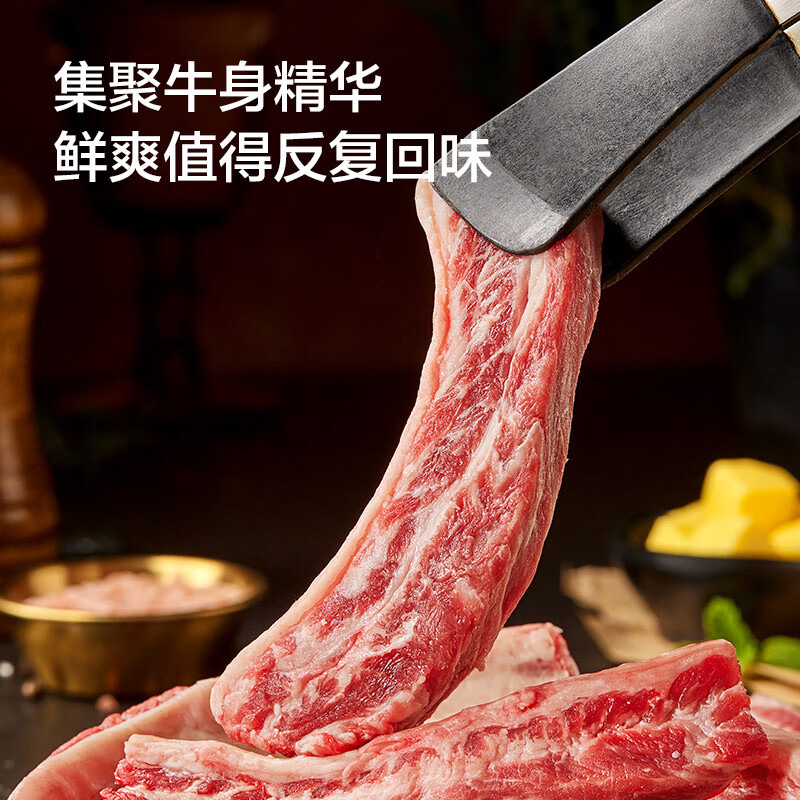 牧元纪原切去骨牛肋条肉1kg烧烤炖煮牛腩升级版食材 - 图0