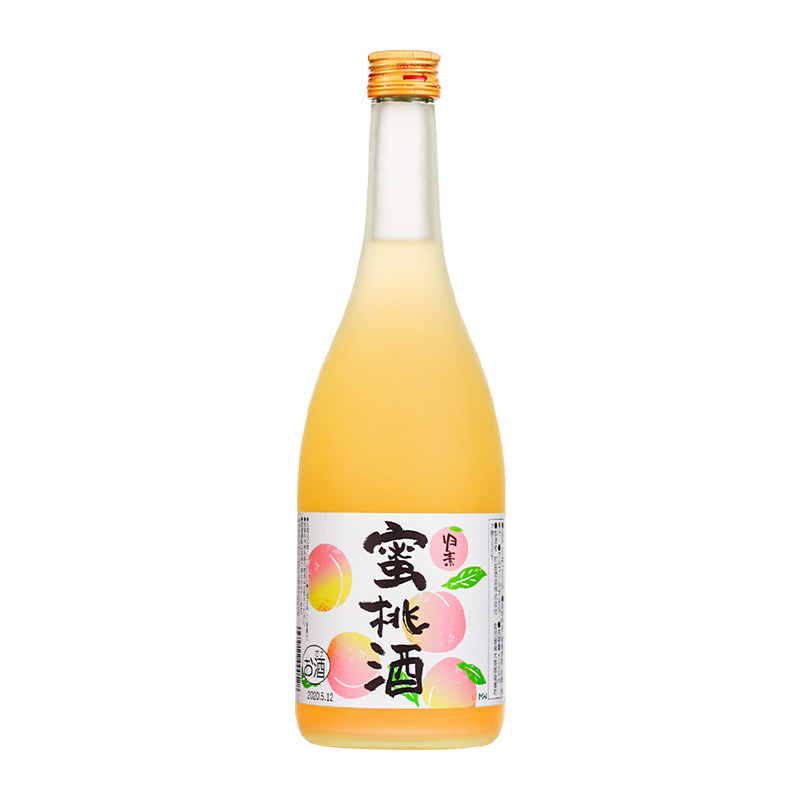 日本原装进口归素蜜桃酒720ml桃子果酒青梅子酒甜酒洋酒梅酒微醺