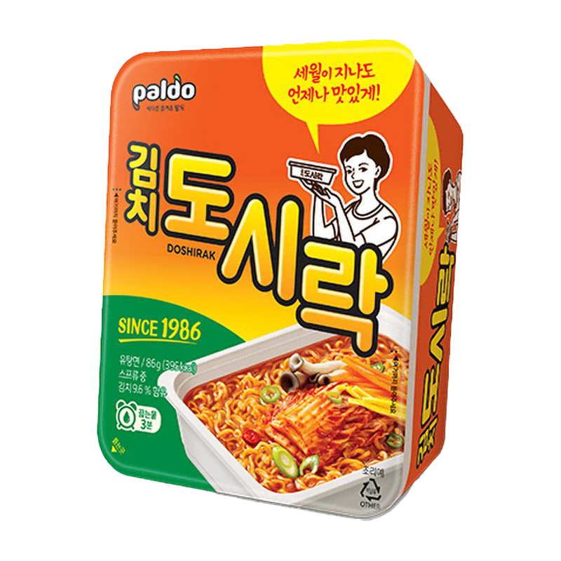 韩国进口paldo/八道泡菜味碗面86g*1盒韩式方便面速食泡面 - 图0