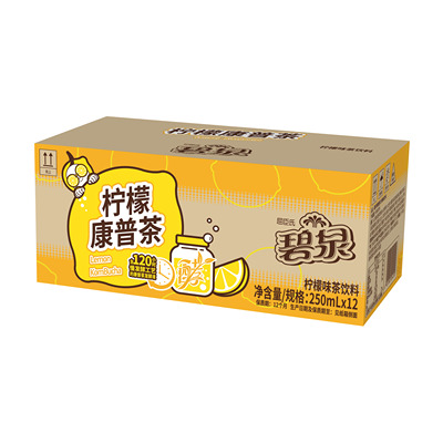 屈臣氏碧泉柠檬康普茶250ML*12盒